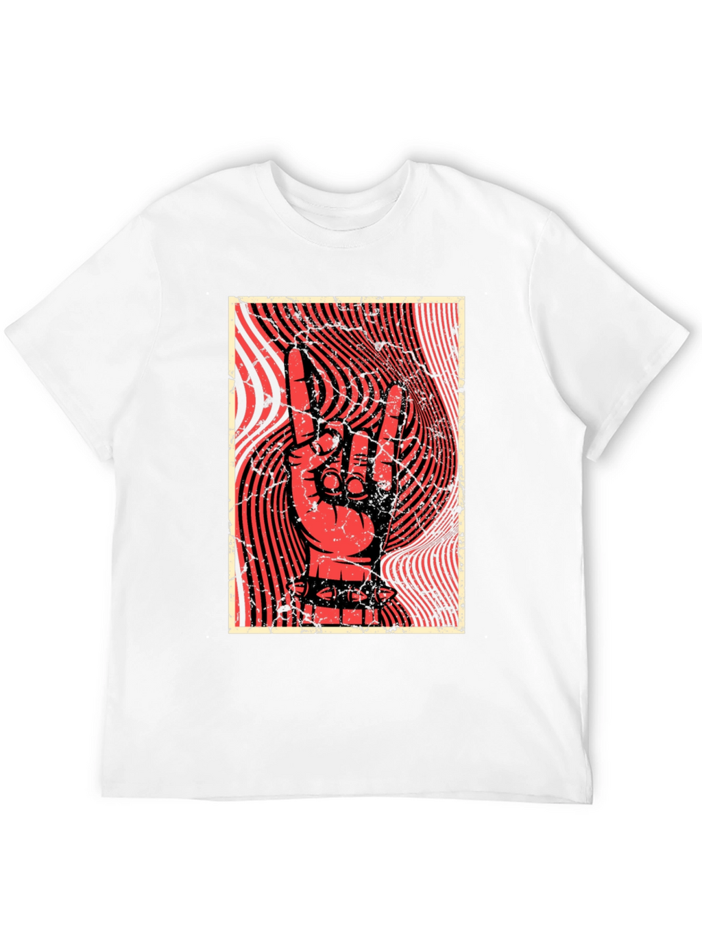 Rock On Hand Graphic Tee - Black