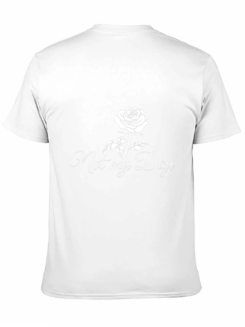 Not My Day Rose Graphic Black T-Shirt