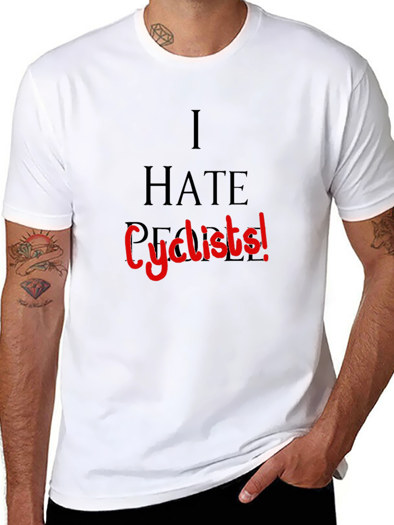 I HATE Cyclists! Black T-Shirt