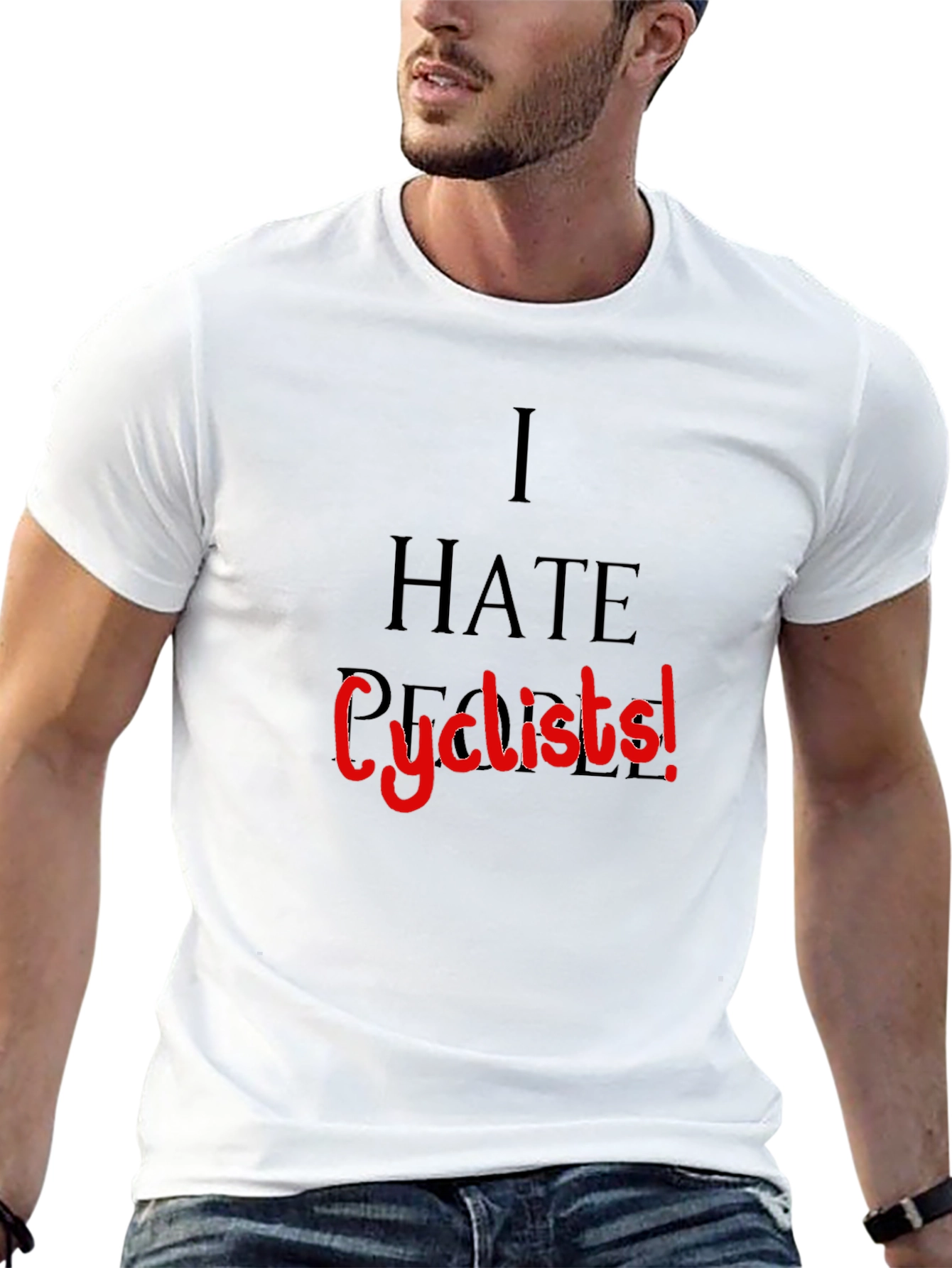 I HATE Cyclists! Black T-Shirt
