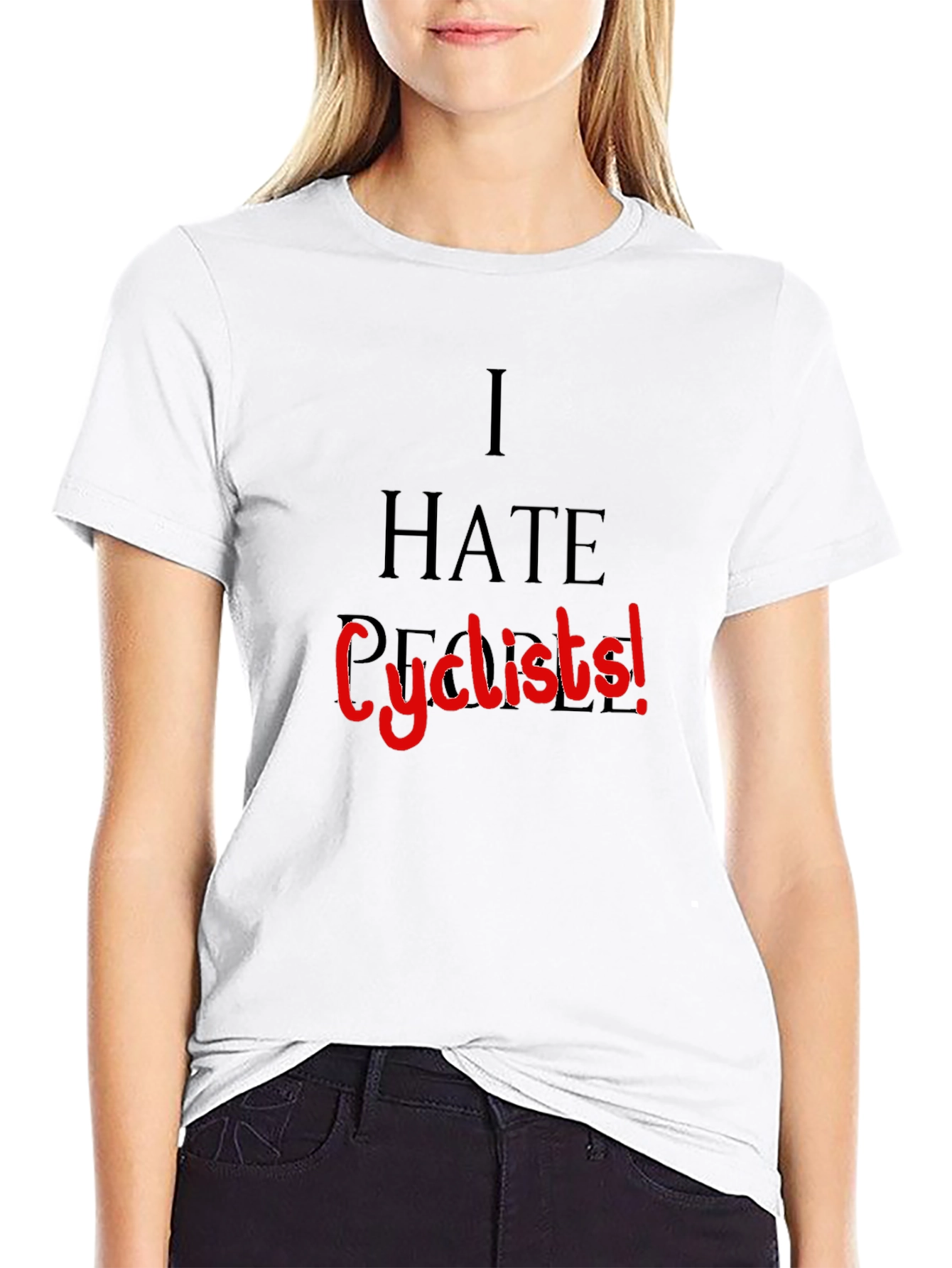 I HATE Cyclists! Black T-Shirt