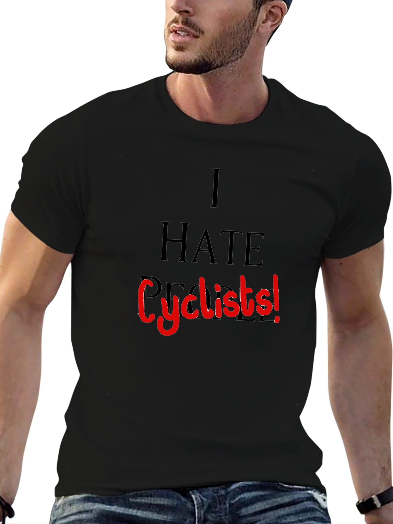 I HATE Cyclists! Black T-Shirt