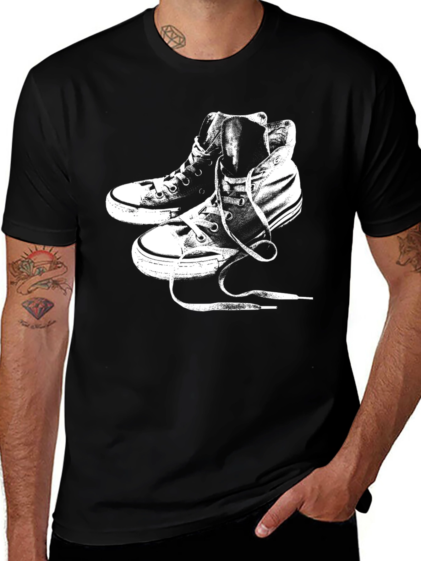 Classic High Top Sneaker Graphic T-Shirt