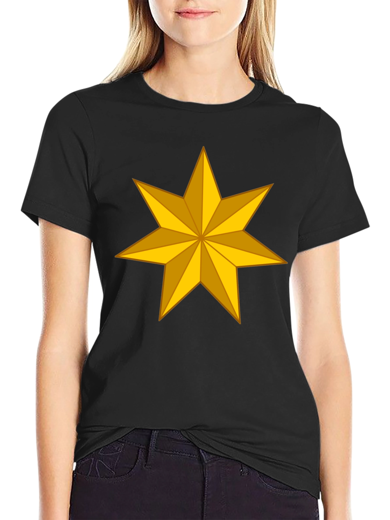 Golden Star Graphic Tee - Stylish Casual Wear