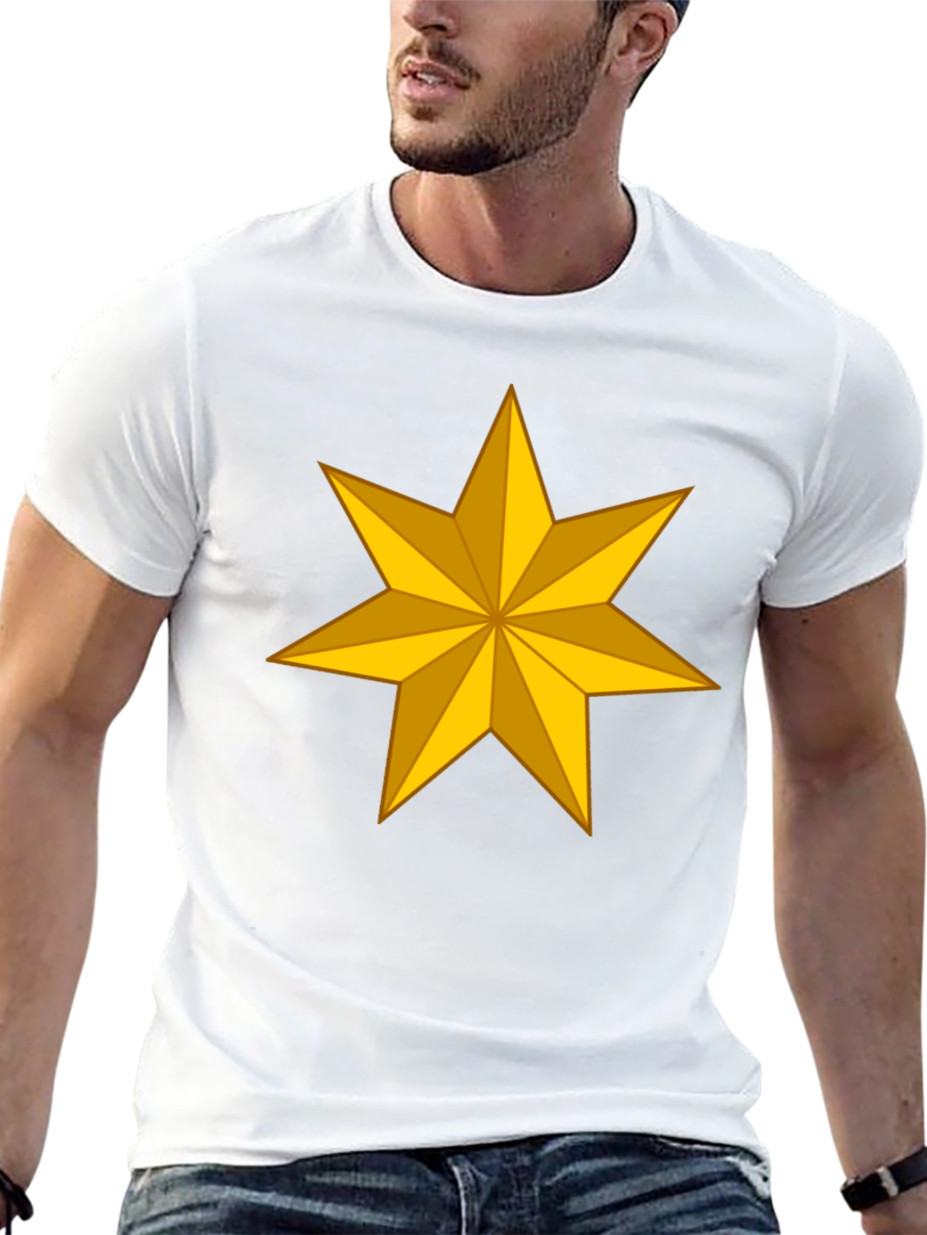 Golden Star Graphic Tee - Stylish Casual Wear