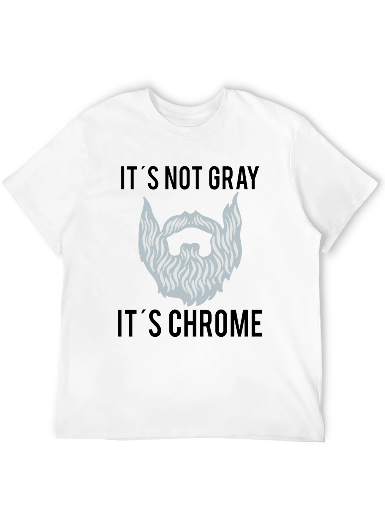 Chrome Beard Humor Graphic Tee - Mens