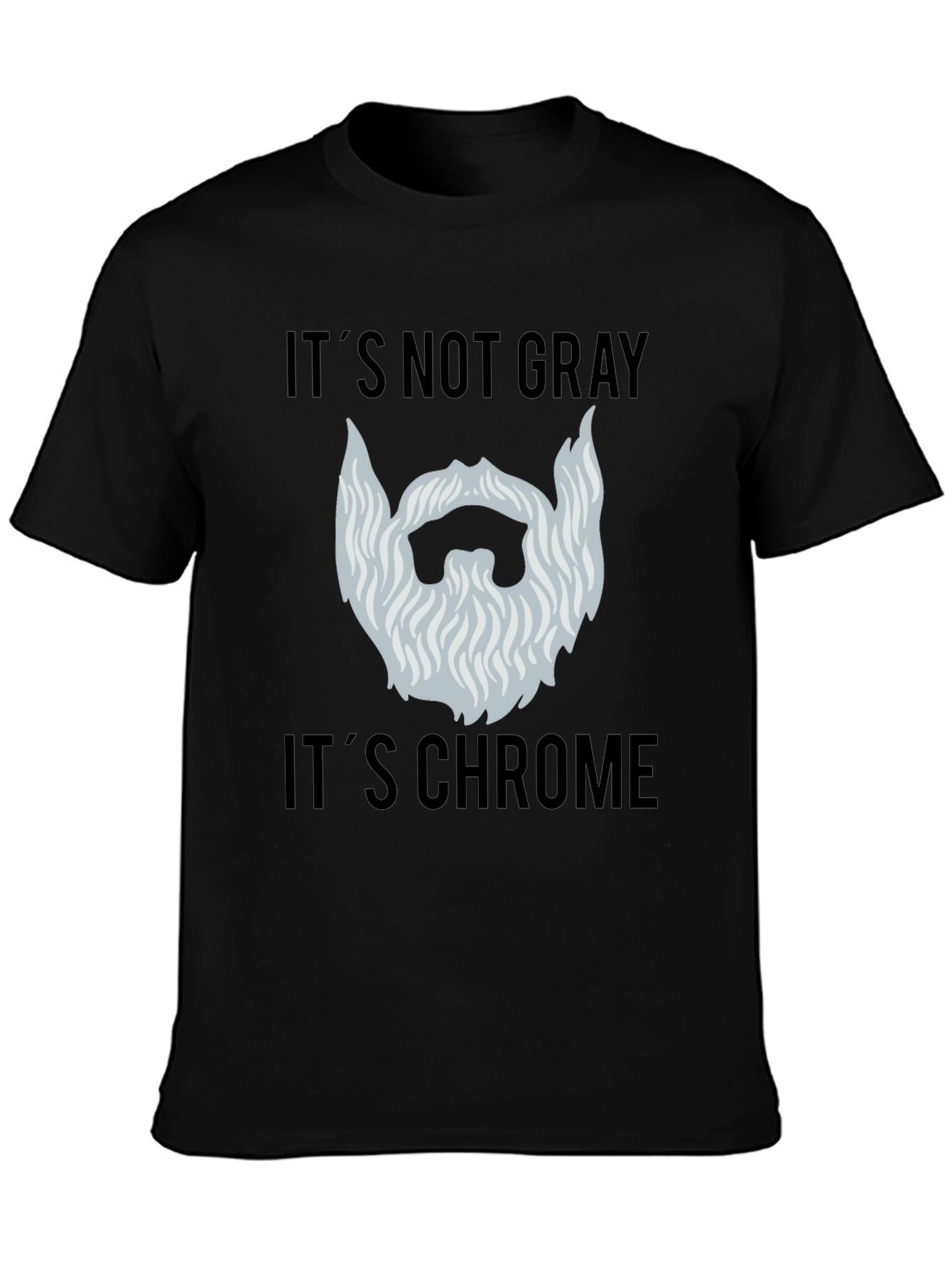Chrome Beard Humor Graphic Tee - Mens