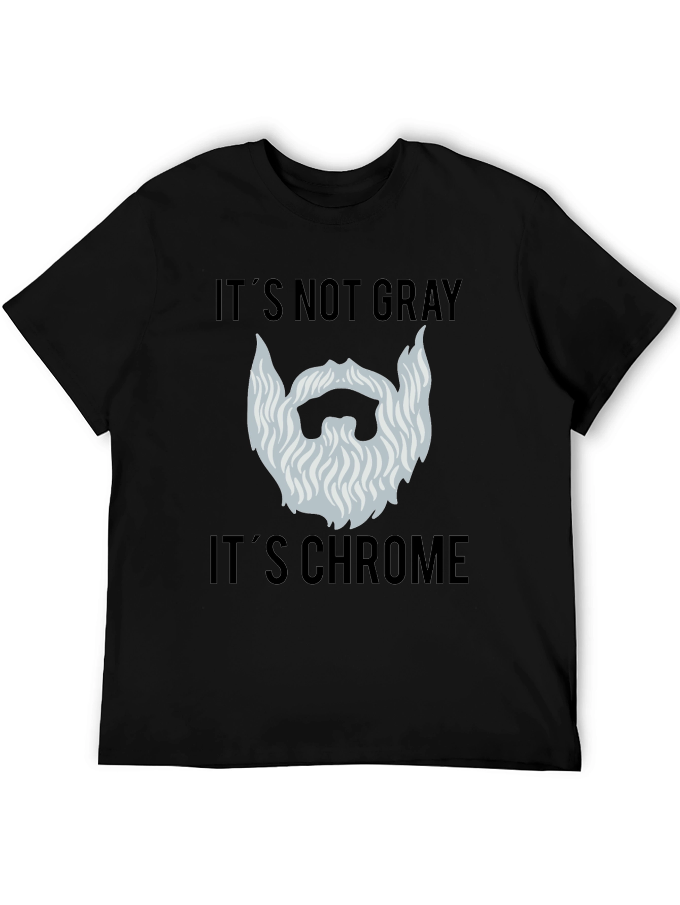 Chrome Beard Humor Graphic Tee - Mens