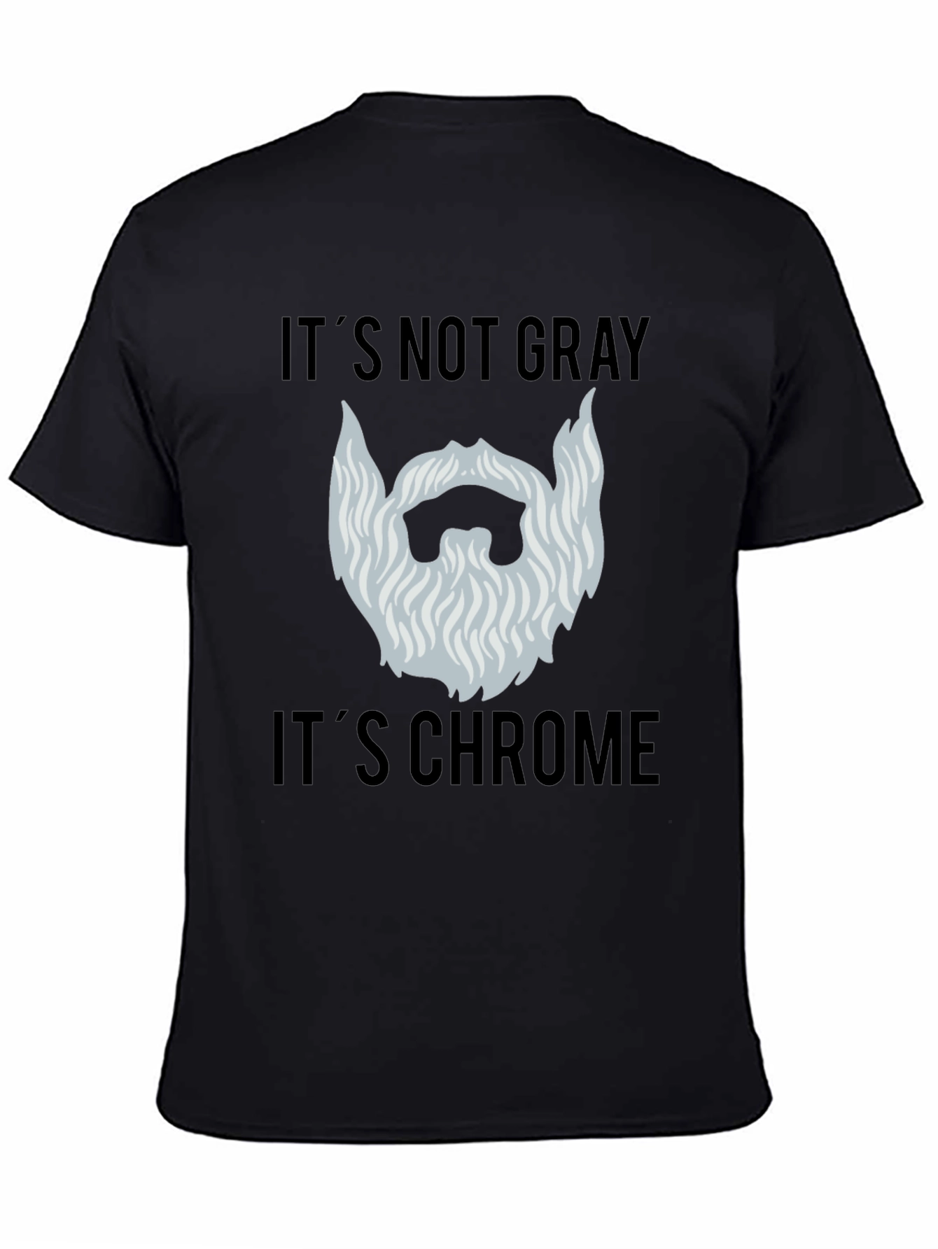Chrome Beard Humor Graphic Tee - Mens