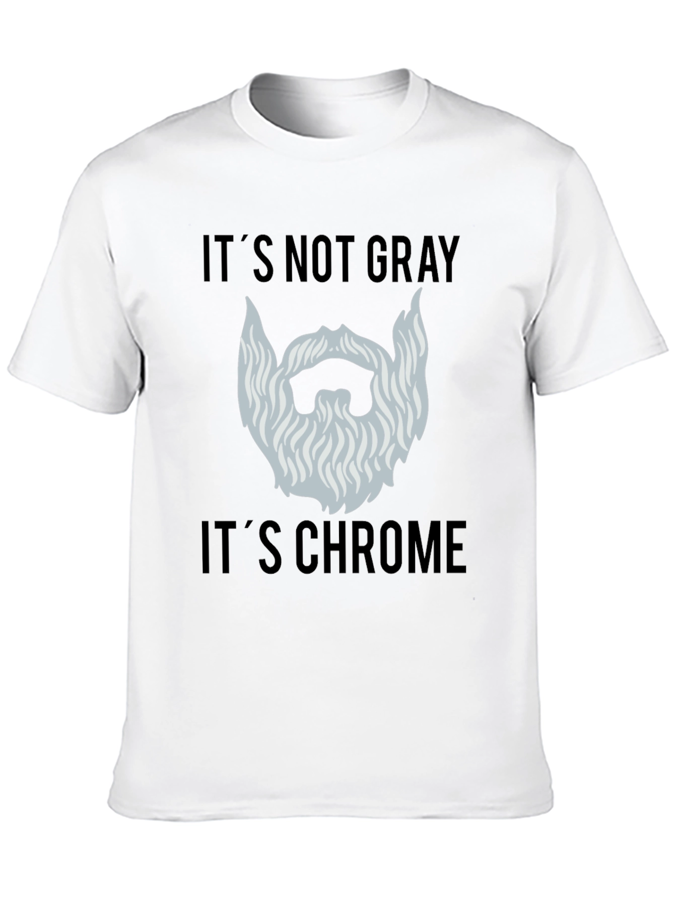 Chrome Beard Humor Graphic Tee - Mens