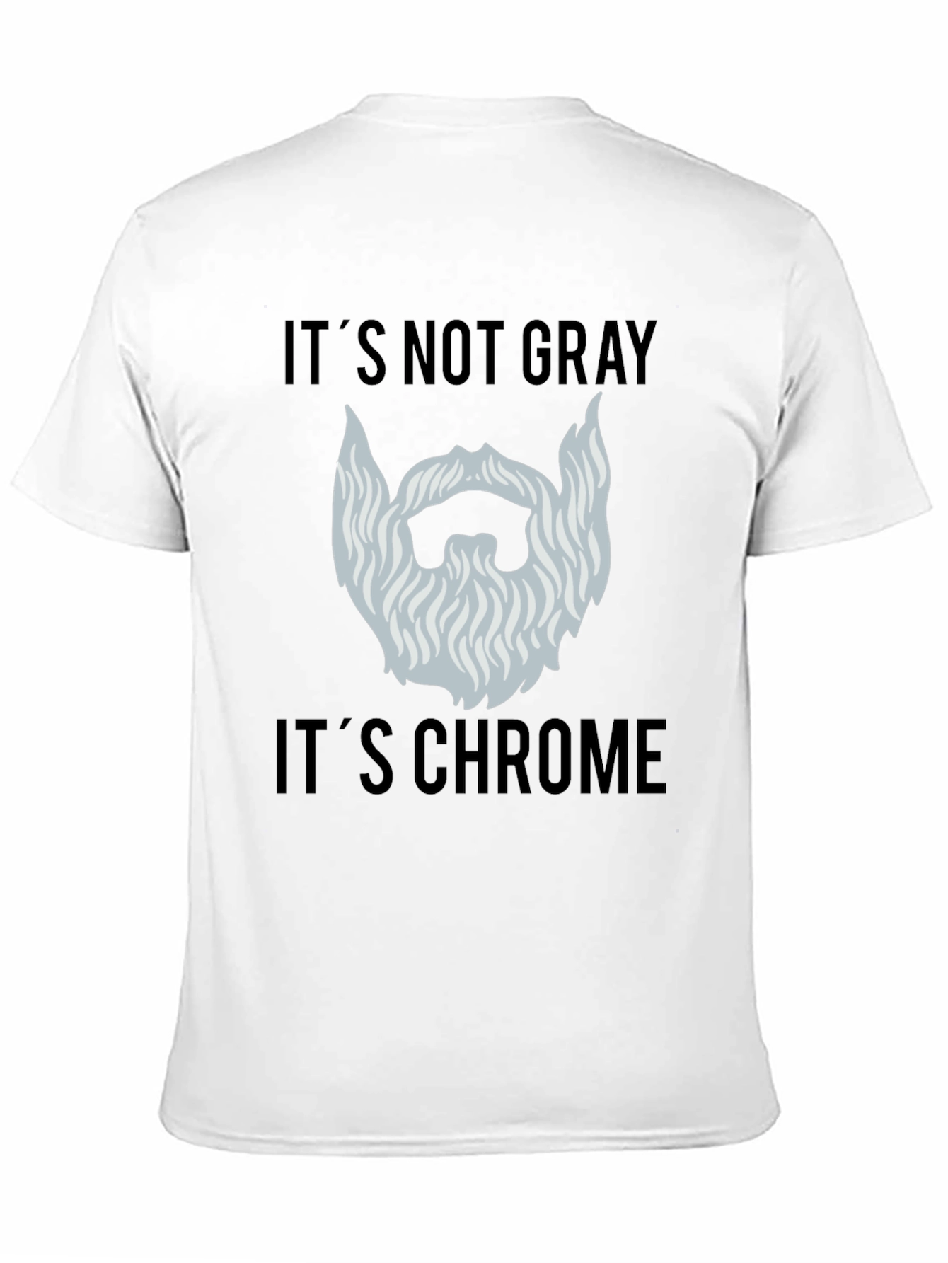 Chrome Beard Humor Graphic Tee - Mens