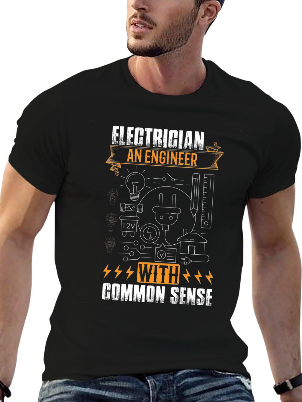 Electrician Common Sense Graphic T-Shirt