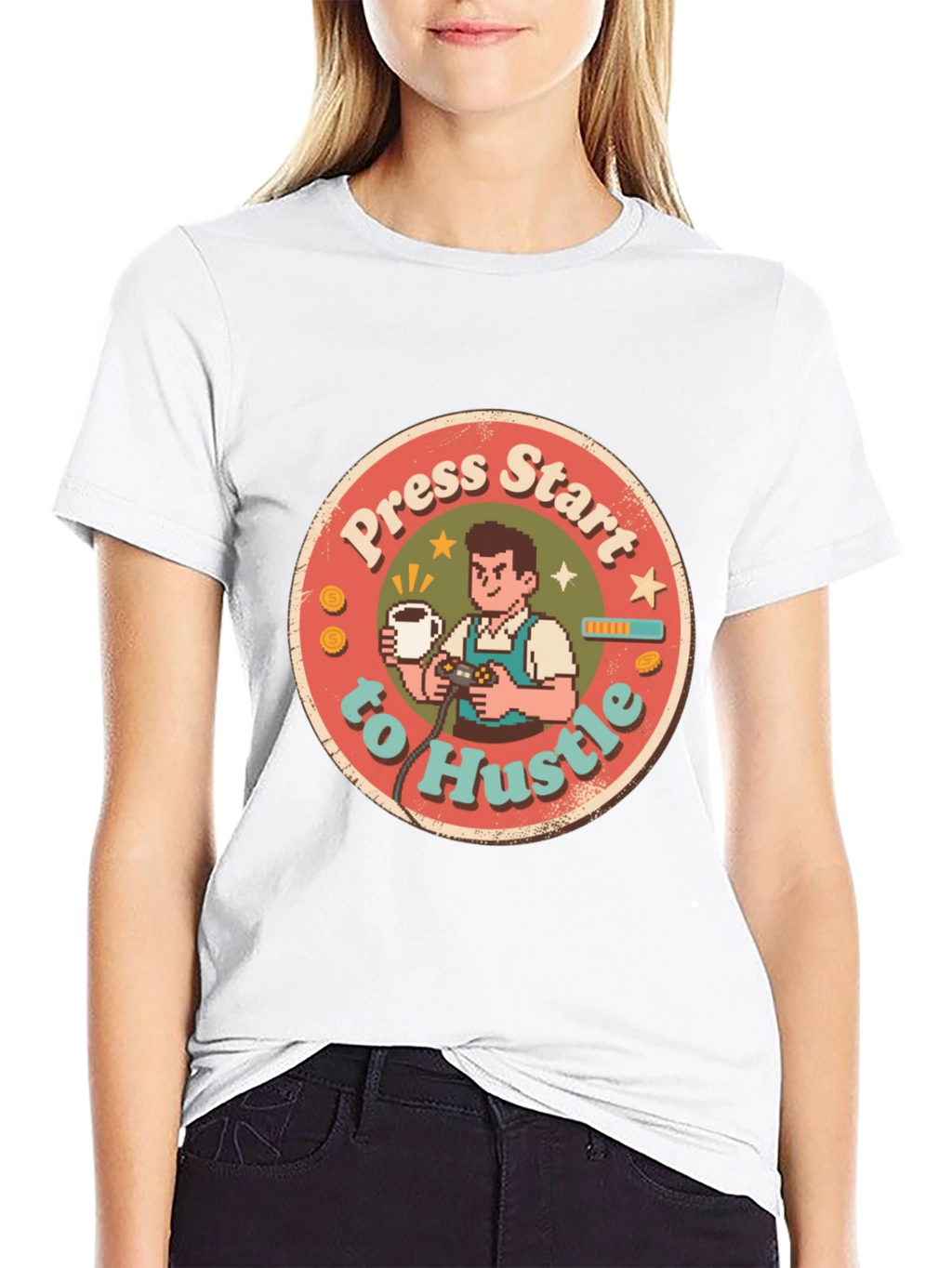 Press Start to Hustle Graphic Tee