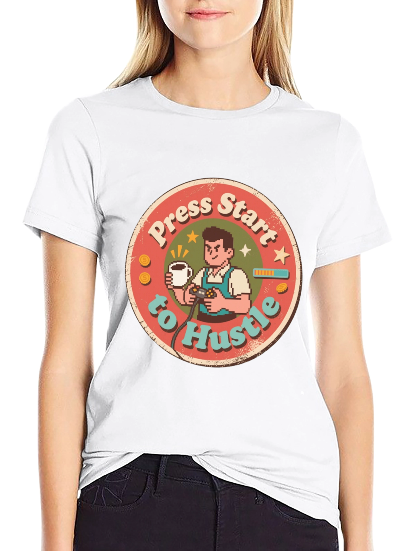 Press Start to Hustle Graphic Tee