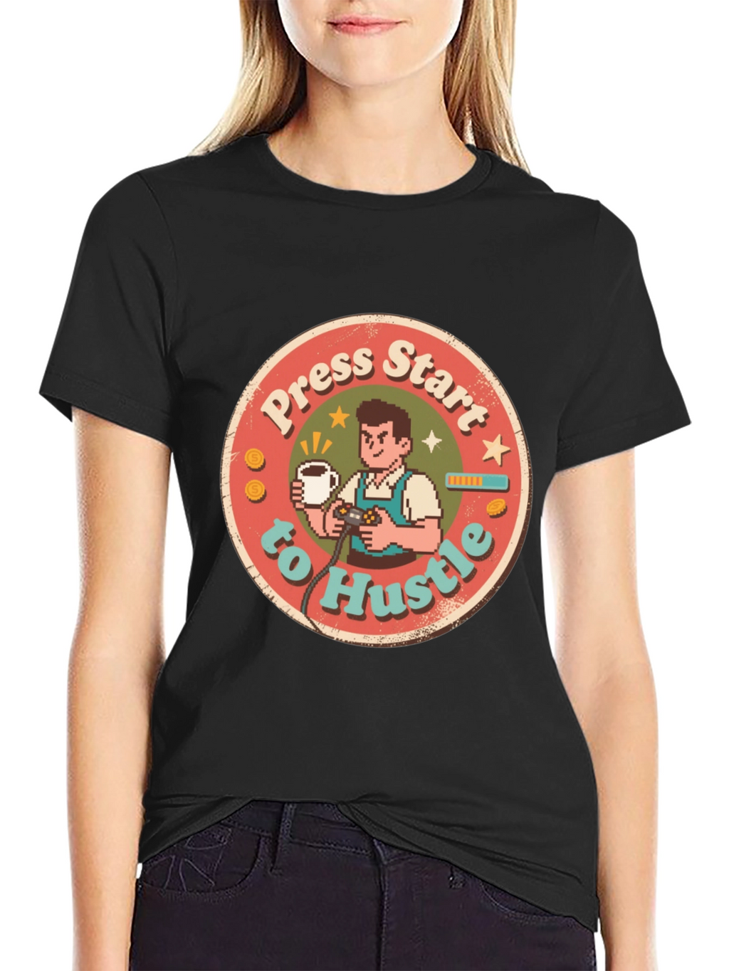 Press Start to Hustle Graphic Tee