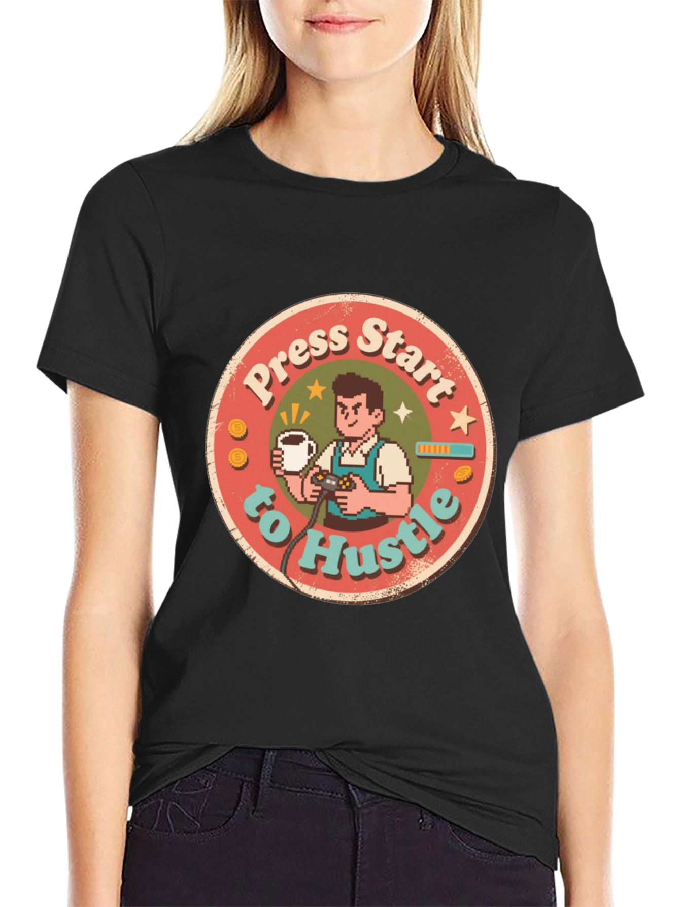 Press Start to Hustle Graphic Tee