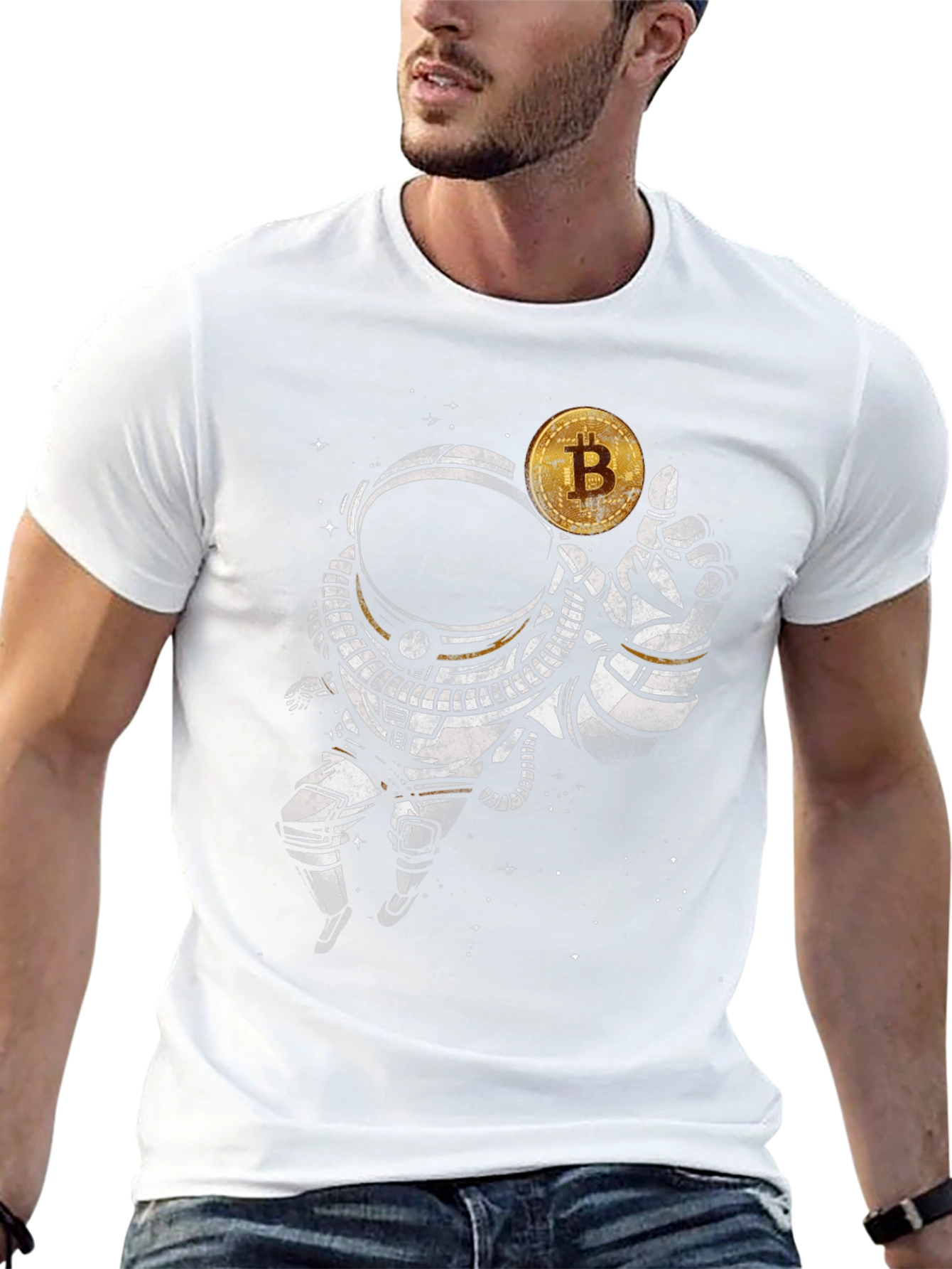 Bitcoin Astronaut T-Shirt - Crypto Space Explorer