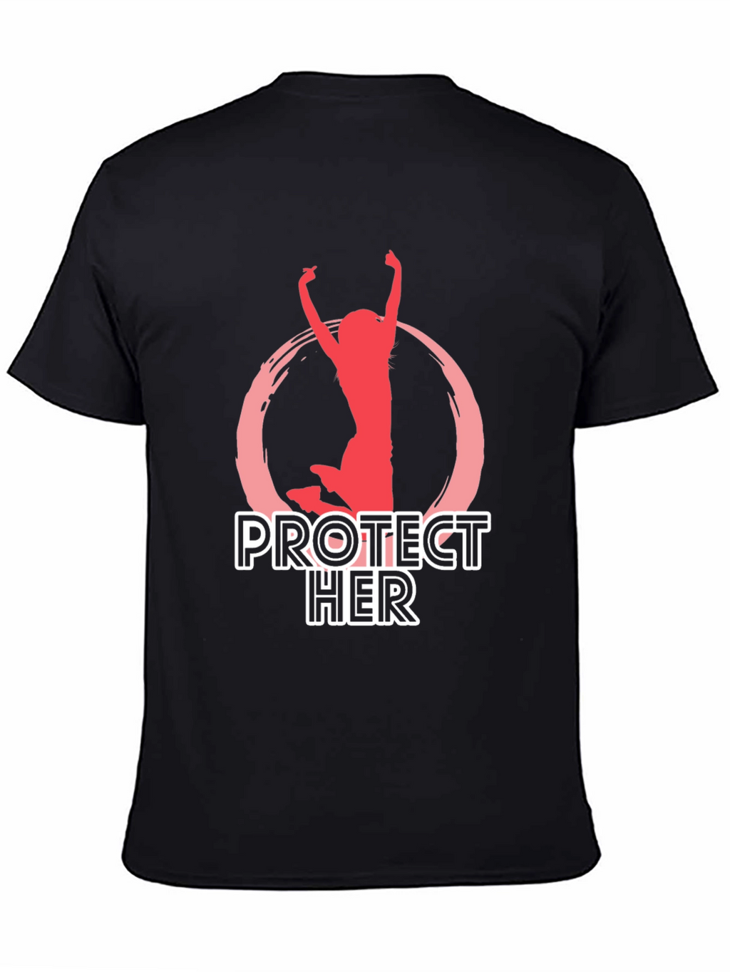 Protect Her Black Graphic Tee