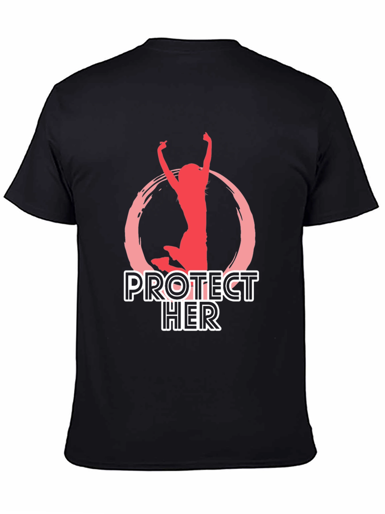 Protect Her Black Graphic Tee