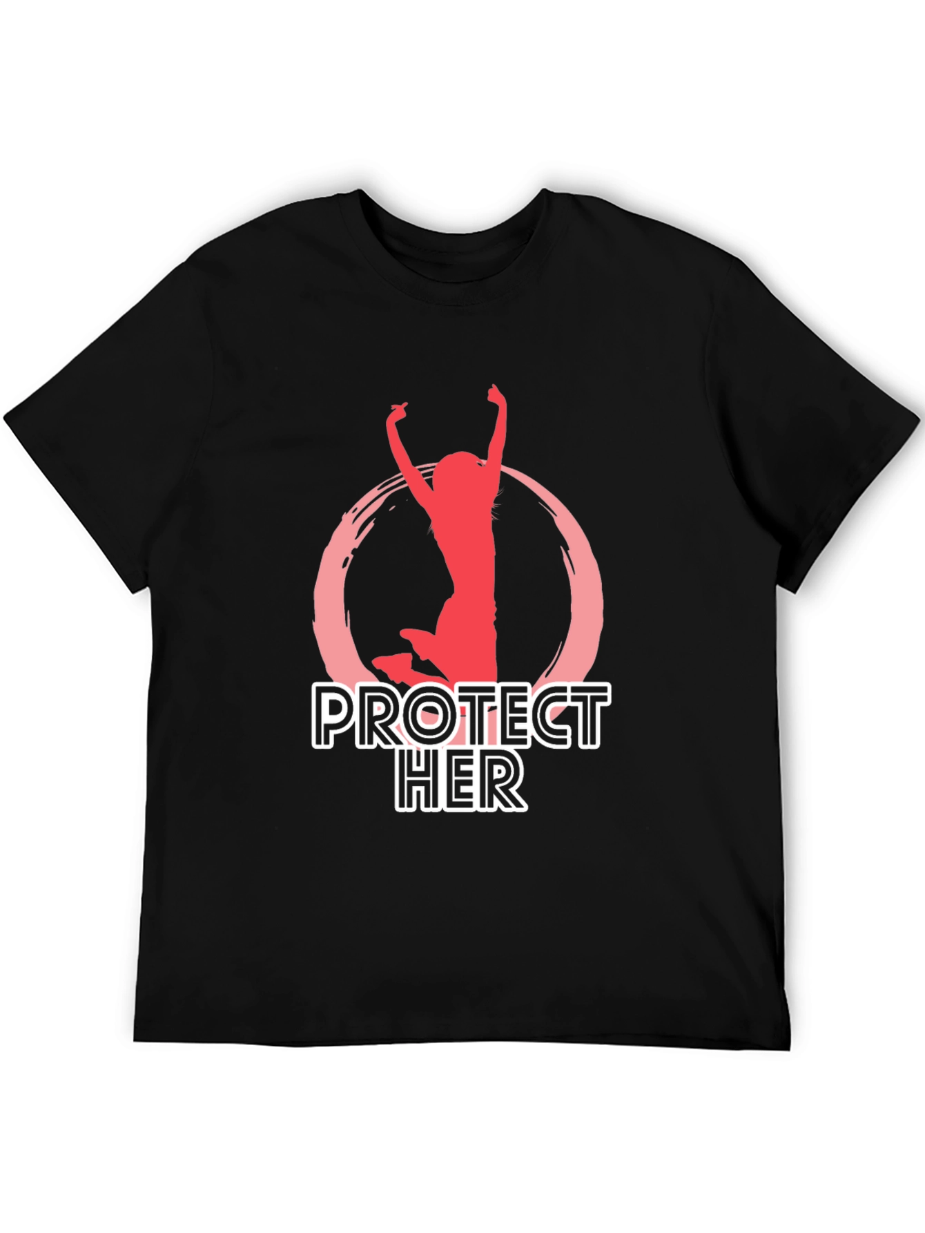Protect Her Black Graphic Tee