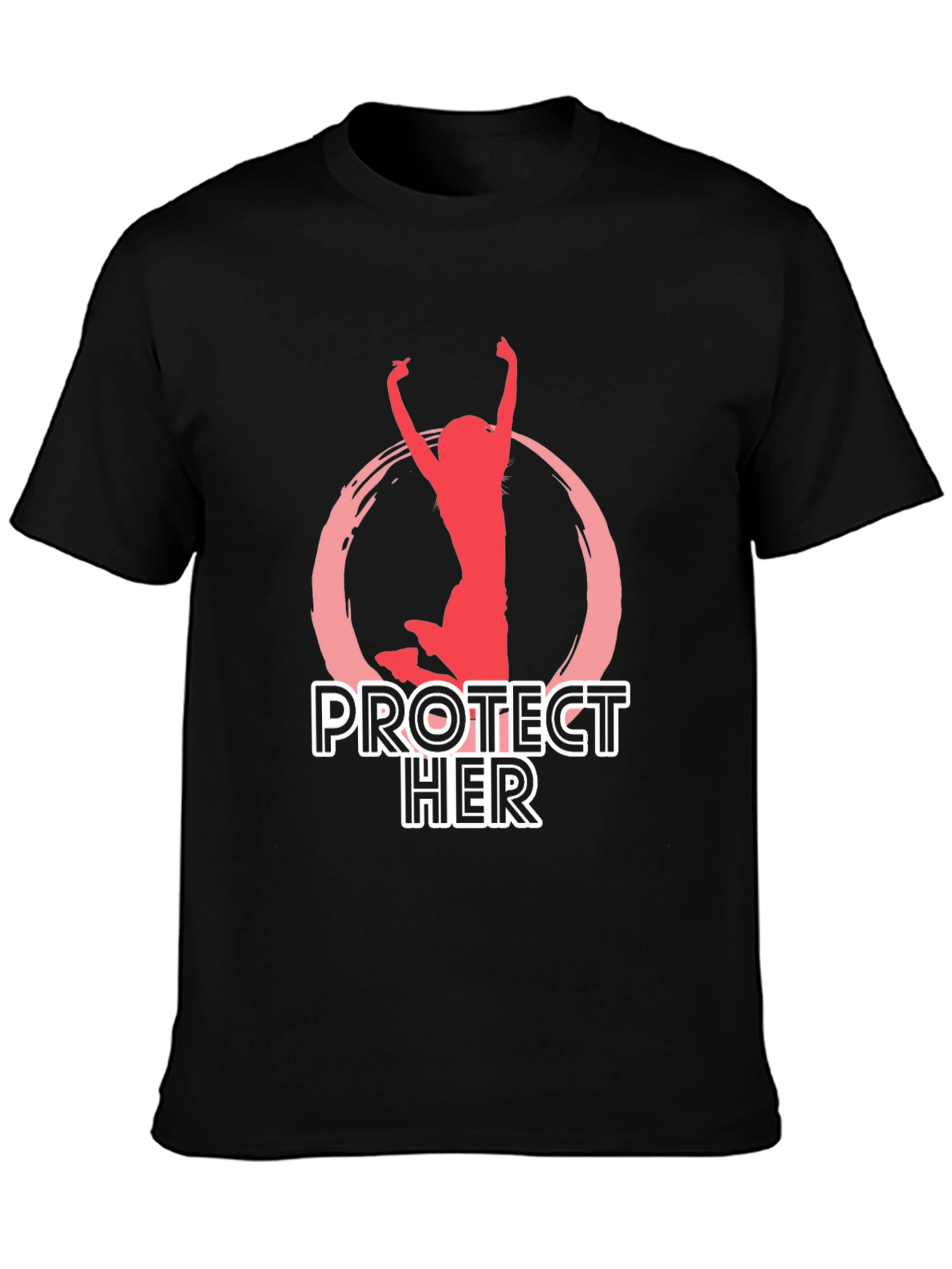 Protect Her Black Graphic Tee