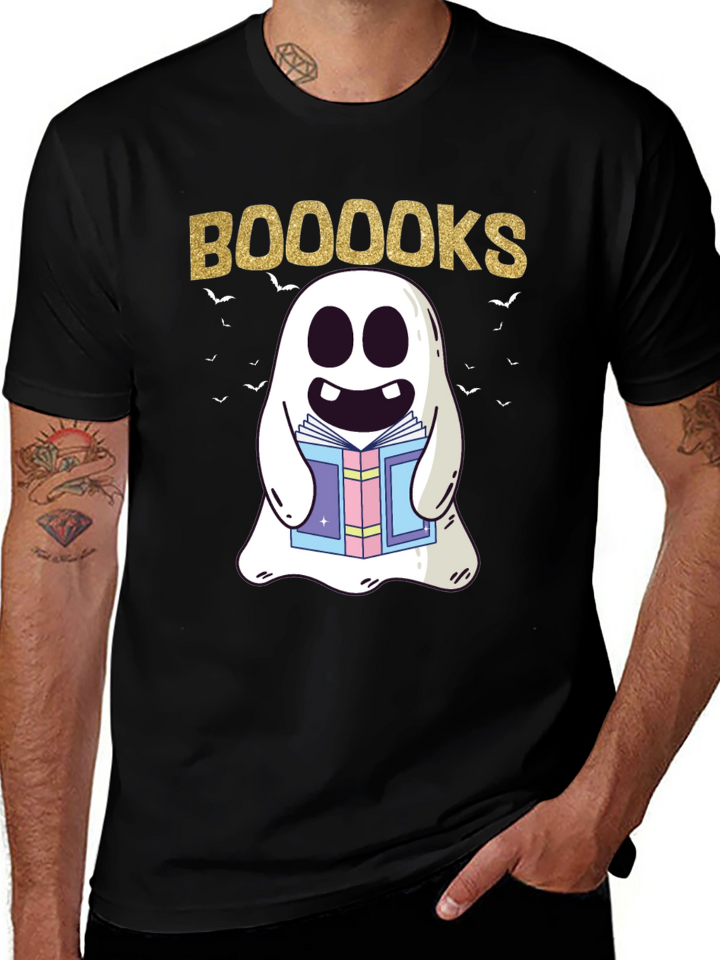 Booooks Ghost Reading T-Shirt
