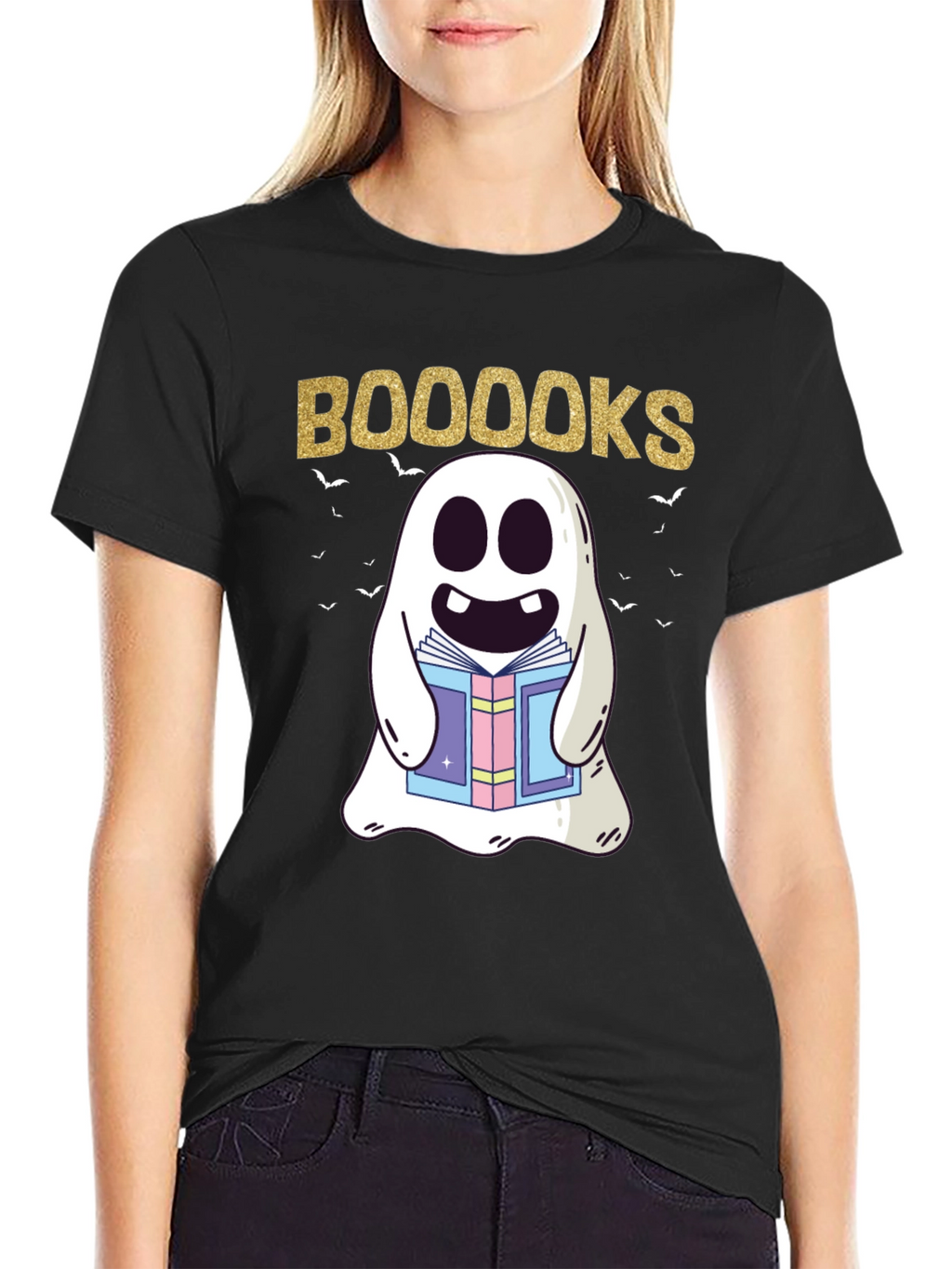 Booooks Ghost Reading T-Shirt