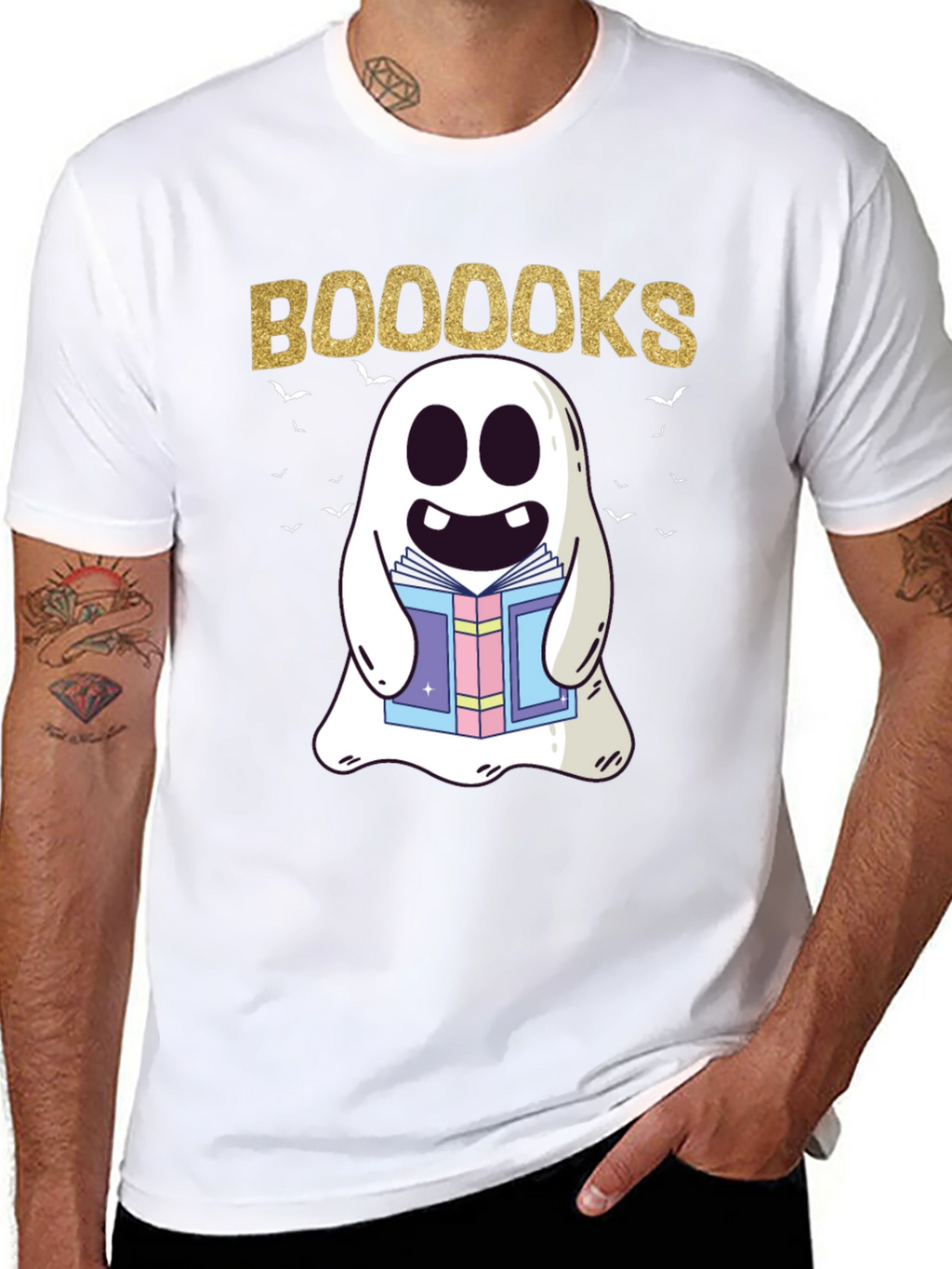 Booooks Ghost Reading T-Shirt