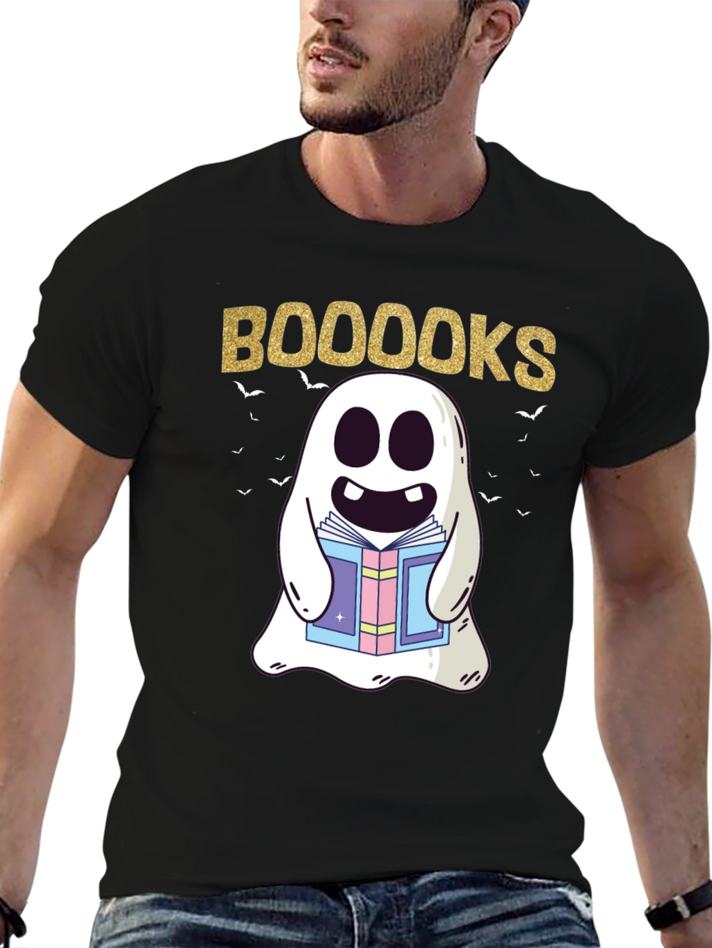 Booooks Ghost Reading T-Shirt