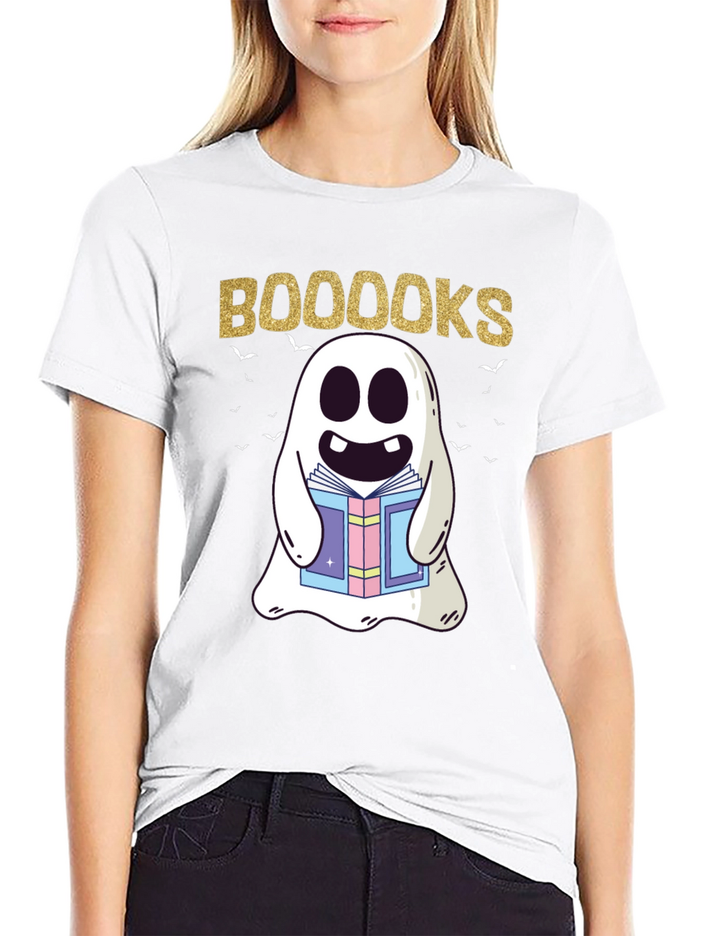 Booooks Ghost Reading T-Shirt