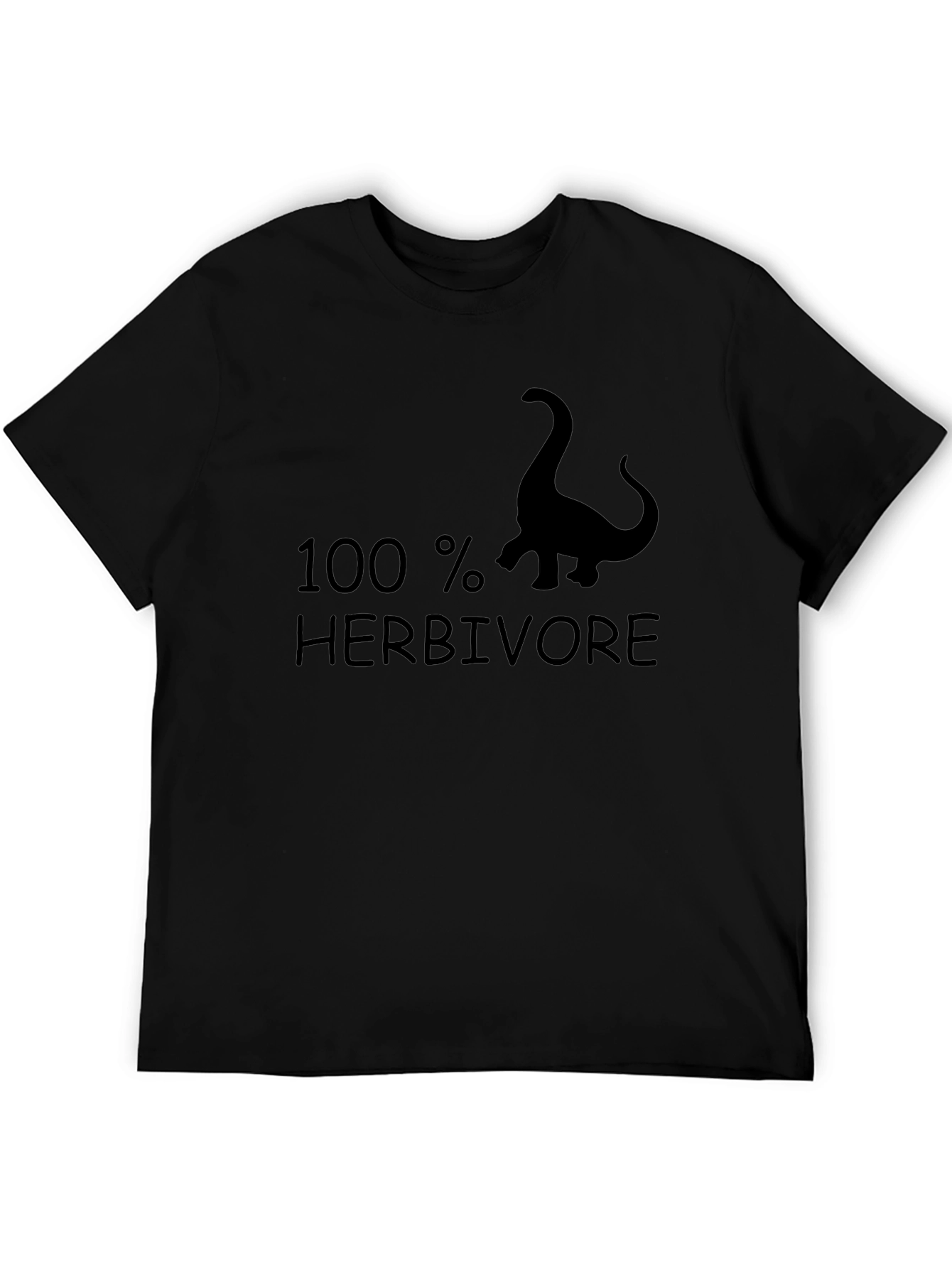 100% Herbivore Dinosaur Graphic Tee - Black