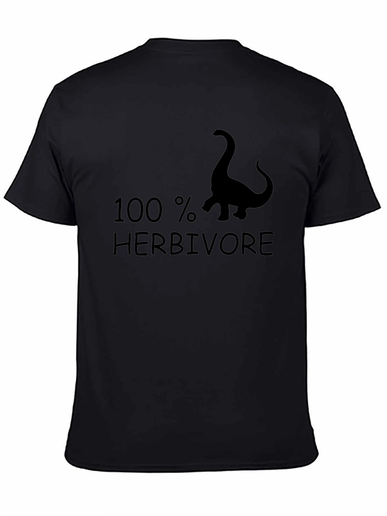 100% Herbivore Dinosaur Graphic Tee - Black