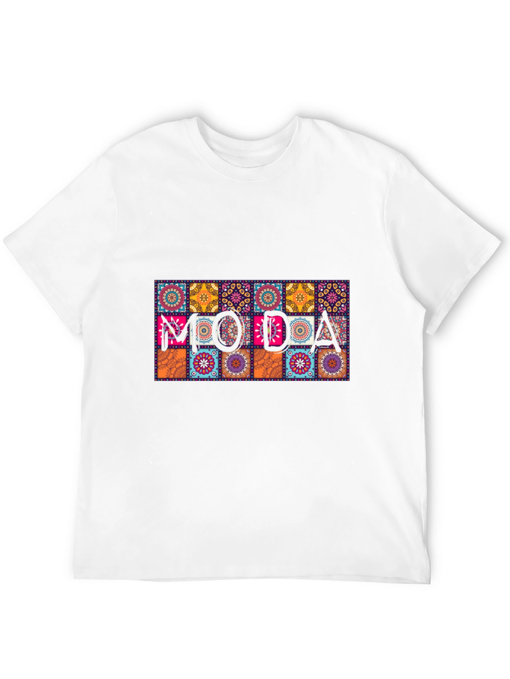 Moda Patterned Graphic Tee