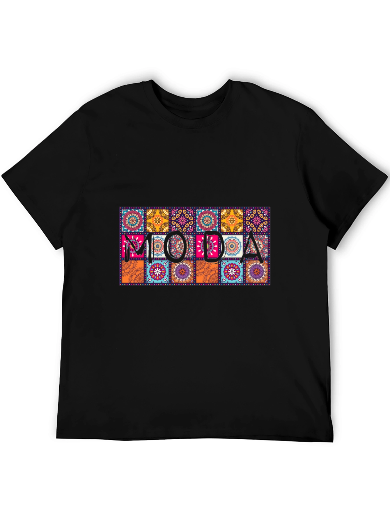 Moda Patterned Graphic Tee