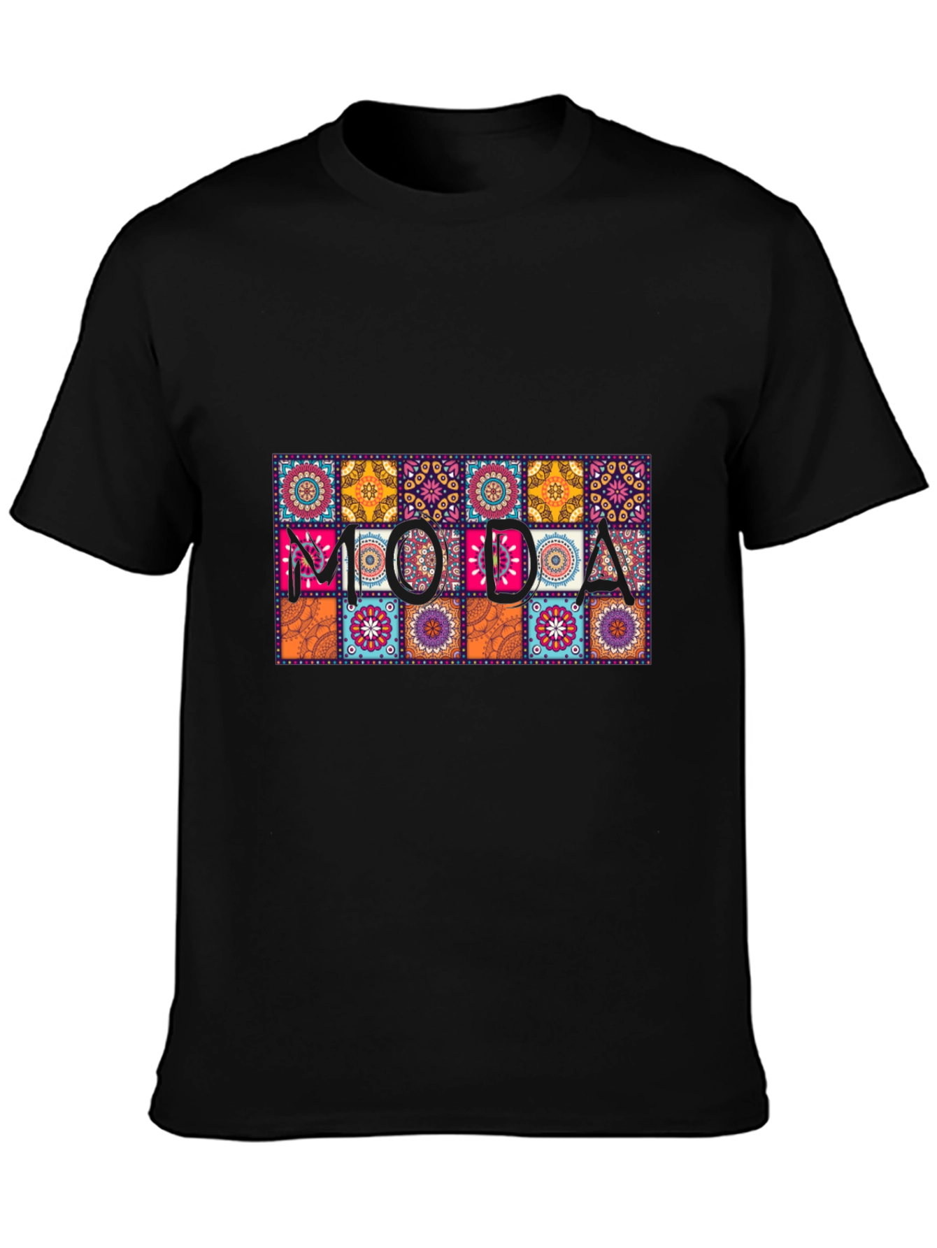 Moda Patterned Graphic Tee