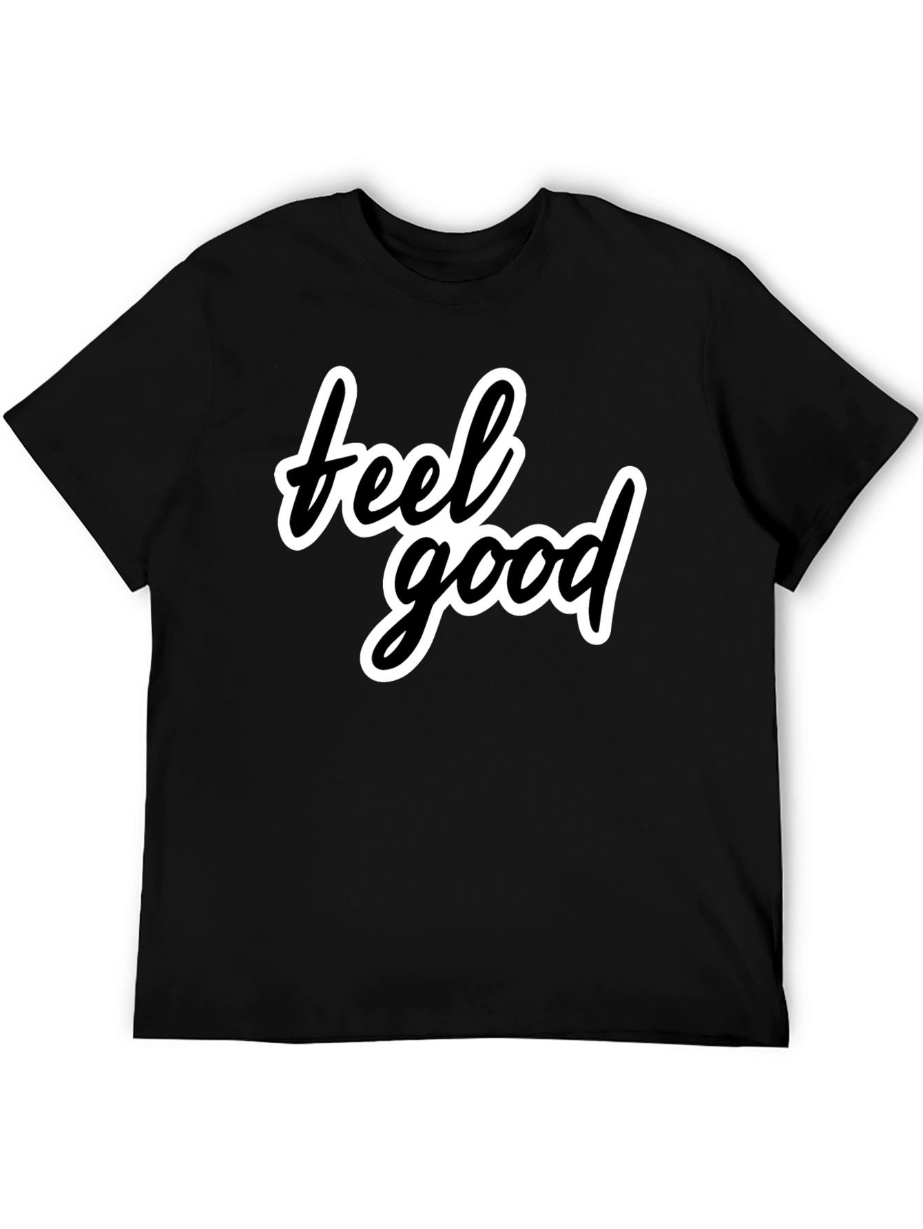 Feel Good Black T-Shirt - Stylish Casual Wear