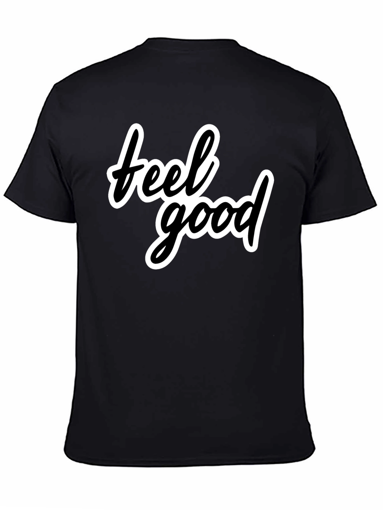 Feel Good Black T-Shirt - Stylish Casual Wear