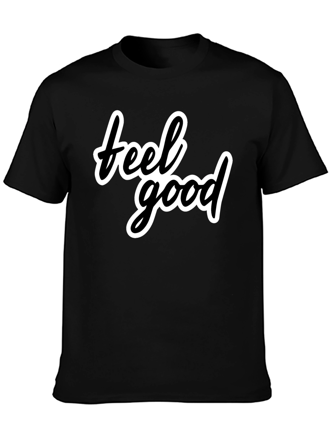 Feel Good Black T-Shirt - Stylish Casual Wear
