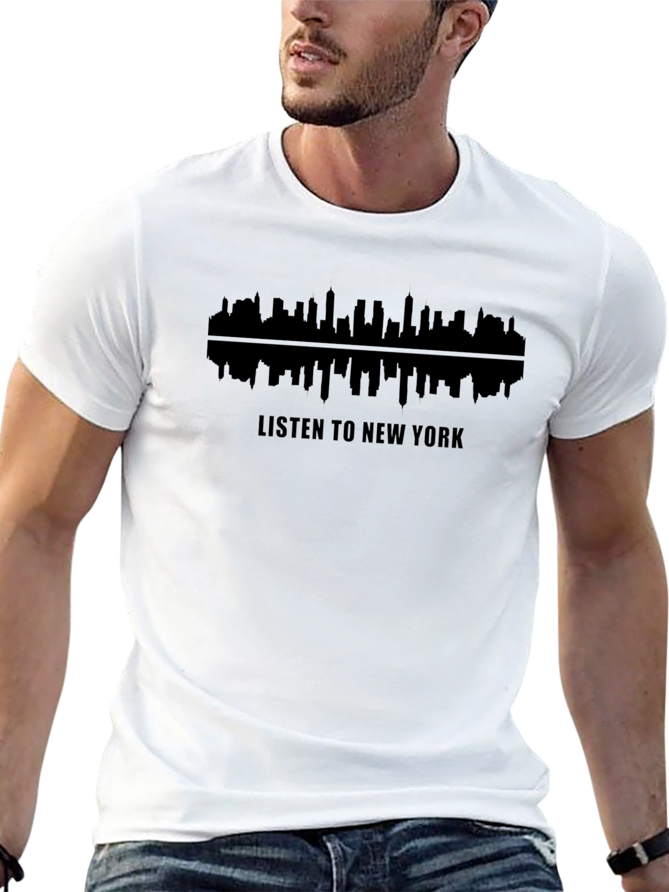 Listen to New York Black Graphic Tee