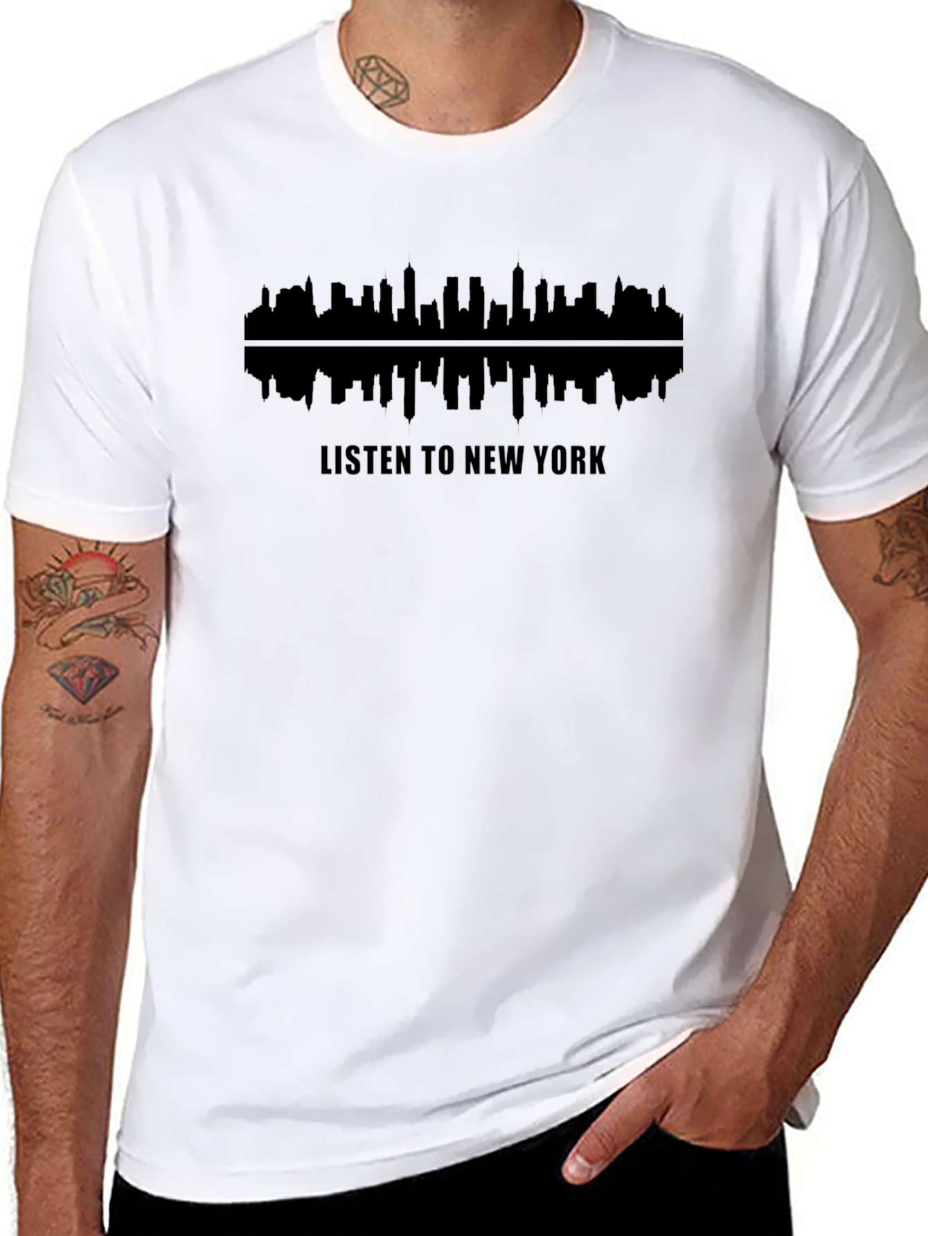 Listen to New York Black Graphic Tee