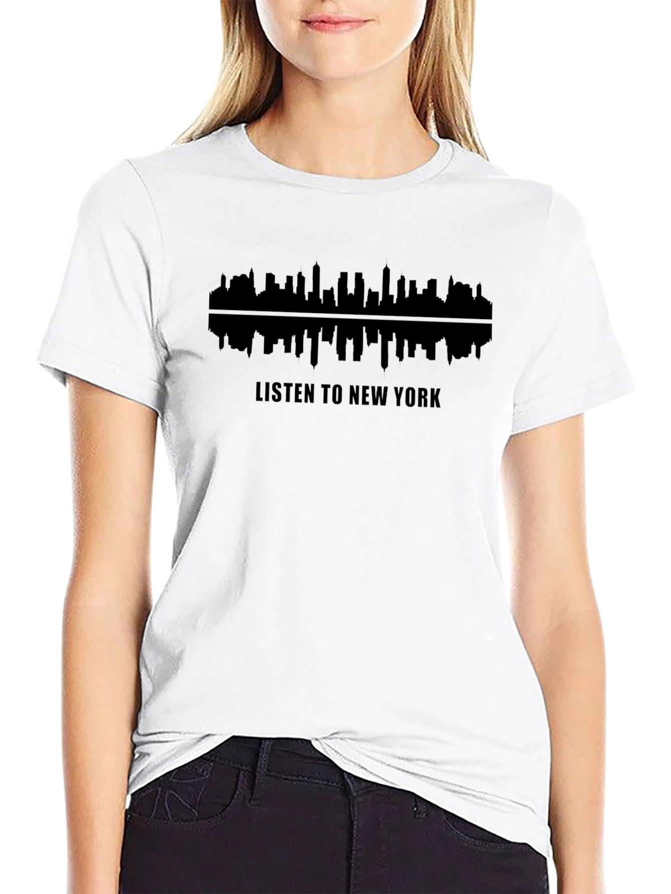 Listen to New York Black Graphic Tee