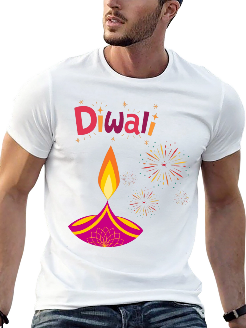 Diwali Festive T-Shirt - Black Holiday Tee