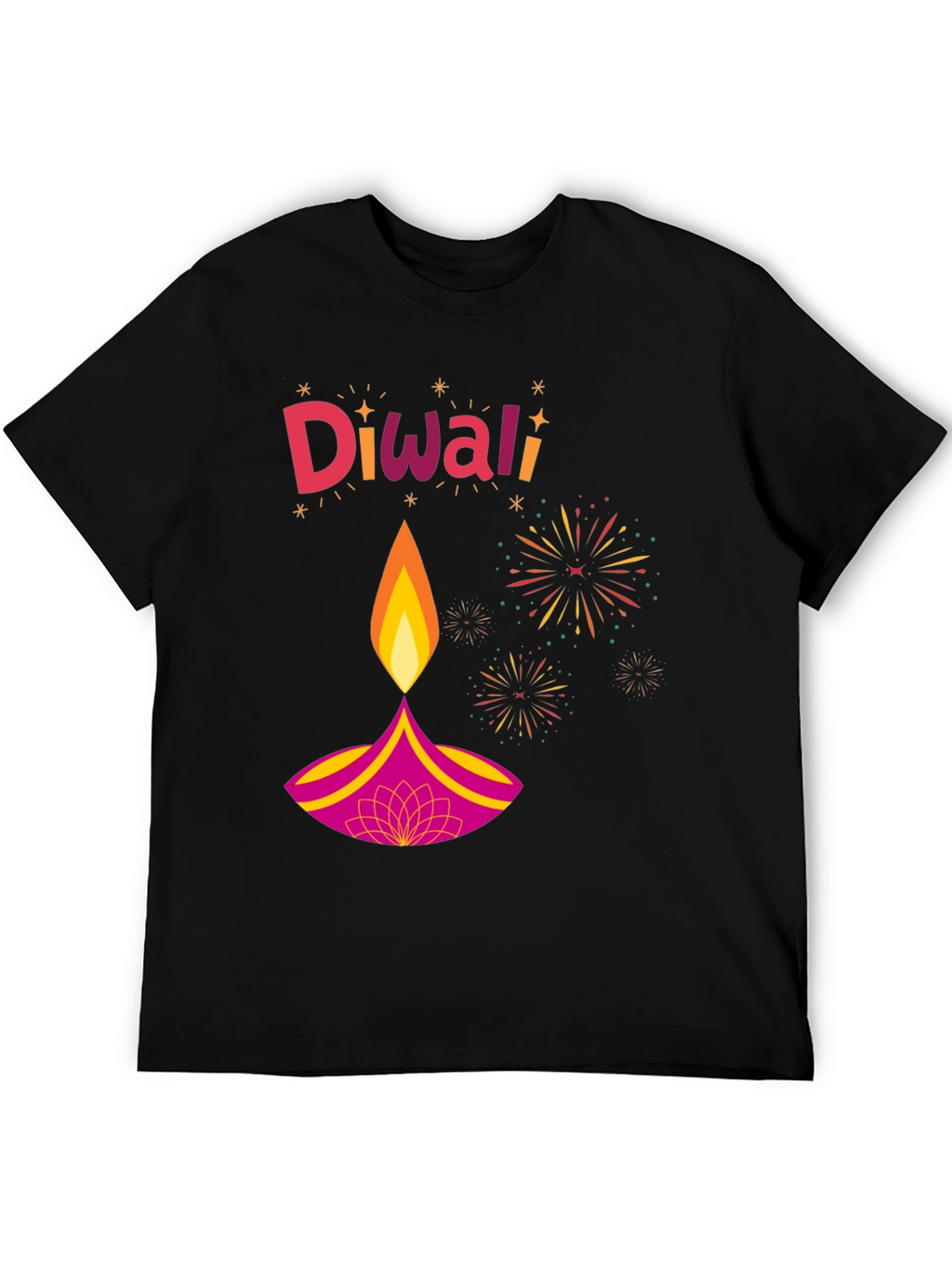 Diwali Festive T-Shirt - Black Holiday Tee