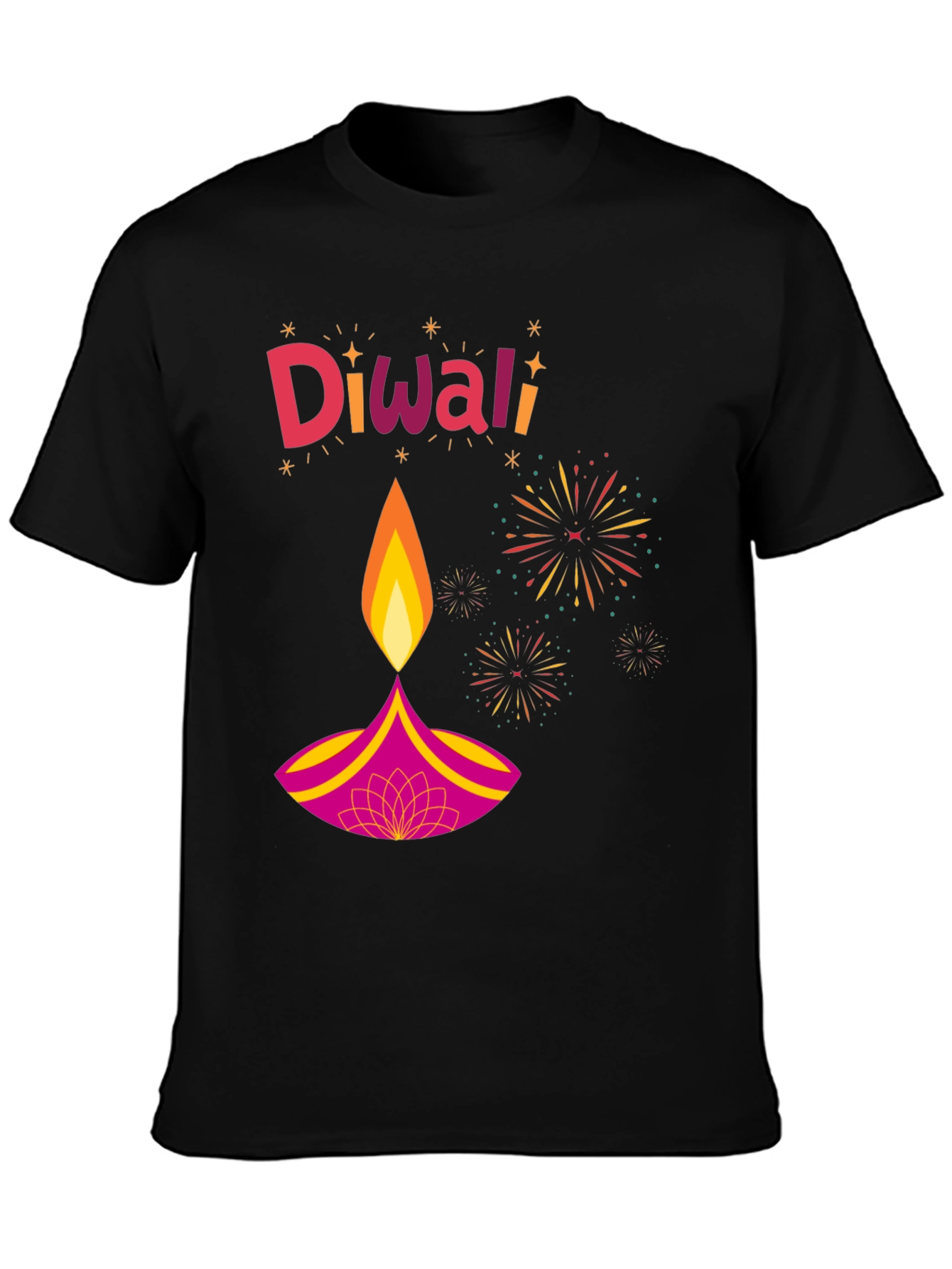 Diwali Festive T-Shirt - Black Holiday Tee