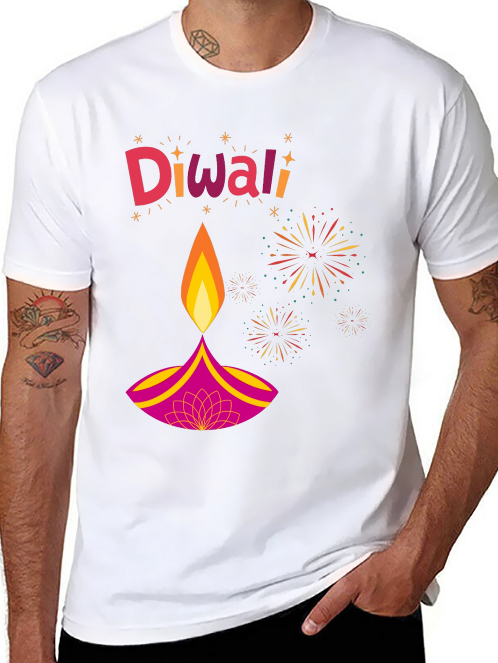 Diwali Festive T-Shirt - Black Holiday Tee