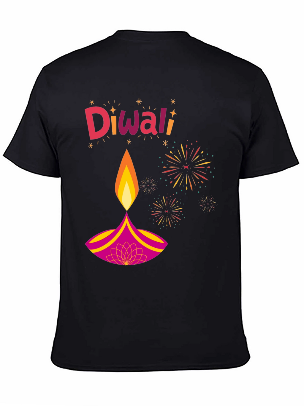 Diwali Festive T-Shirt - Black Holiday Tee