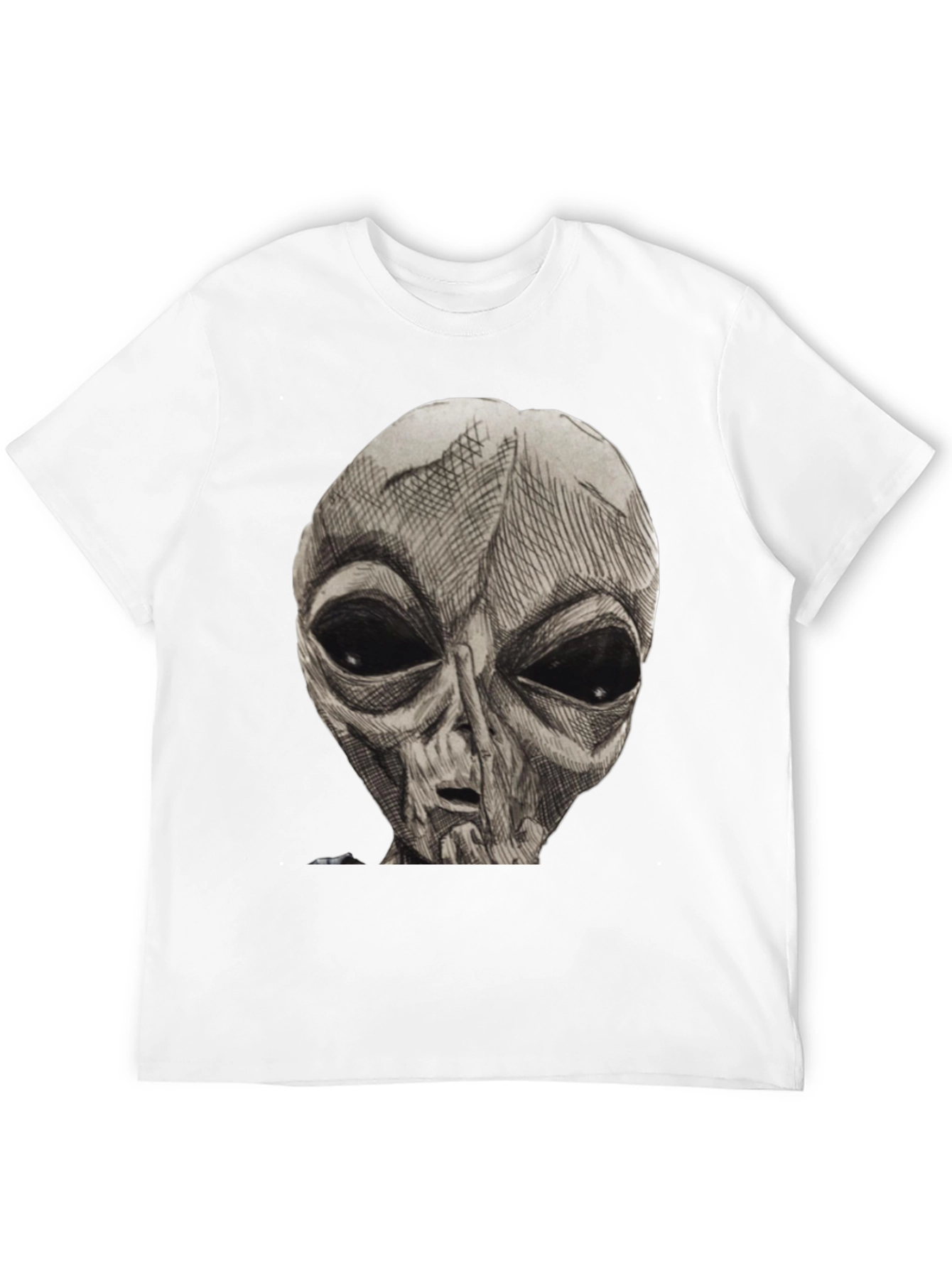 Alien Graphic Print T-Shirt - Classic Black Tee