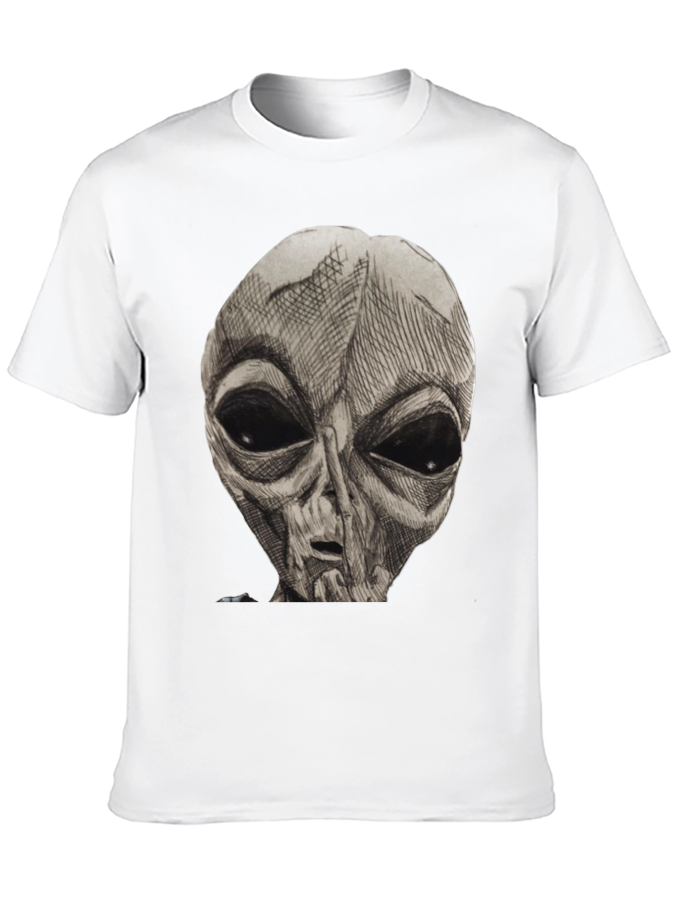 Alien Graphic Print T-Shirt - Classic Black Tee