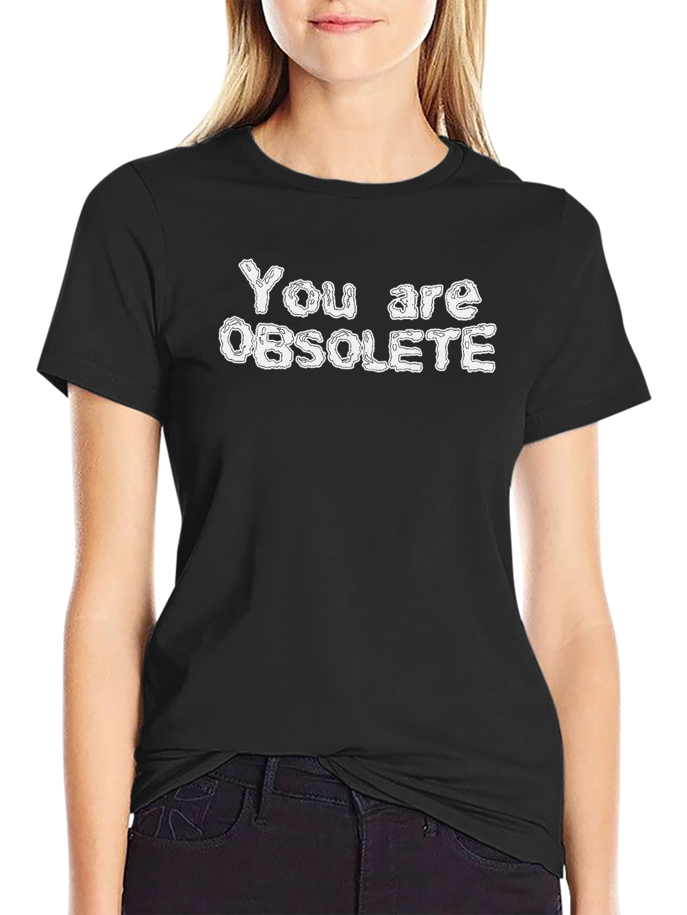 Obsolete Graphic T-Shirt - Black Crew Neck Tee