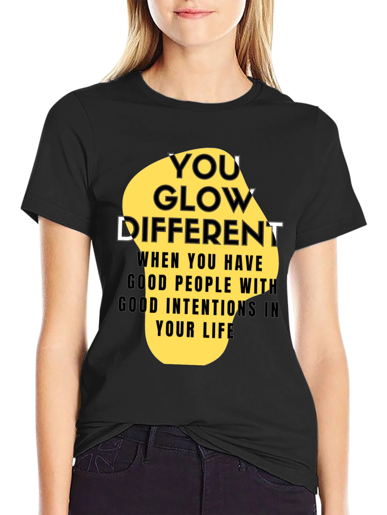 You Glow Different Black Graphic Tee